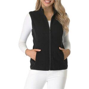 Fuinloth Fleece Vest Women Zip Up Sleeveless Jacket with Pockets for Layering